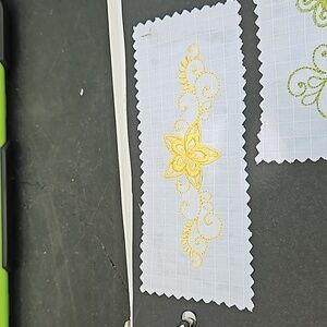 Handmade machine embroidery flower patch